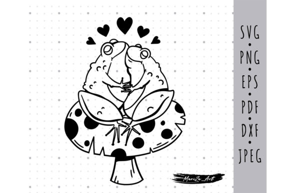 Funny Frogs Couple in Love SVG PNG Review