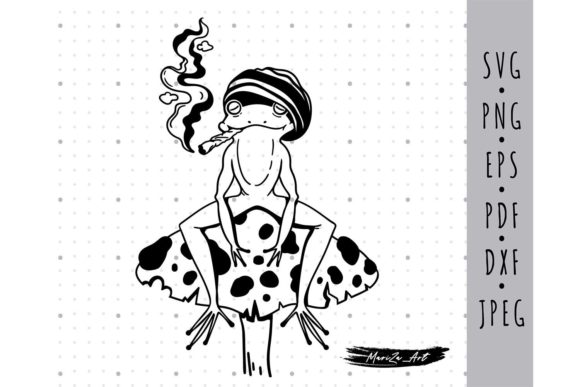 Hippie Frog and Weed SVG PNG Files Review