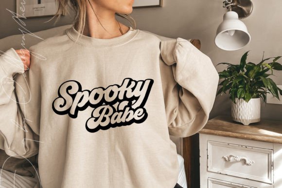 Spooky Babe Svg Funny Halloween Retro Review